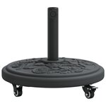 Base de Parasol vidaXL avec Roues pour Pôles Ø38-48 mm 13 kg Ronde