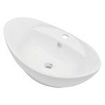 vidaXL Meuble de salle de bain en deux pièces Céramique Chêne