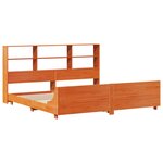 vidaXL Cadre de lit sans matelas cire marron 200x200cm bois pin massif