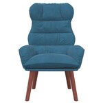 vidaXL Fauteuil Relaxant en Velours Bleu