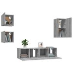 vidaXL Ensemble de meubles TV 5 Pièces Sonoma gris Bois d'ingénierie