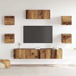 vidaXL Ensemble de meuble TV mural 5 Pièces vieux bois