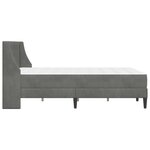 vidaXL Cadre de lit avec matelas Gris foncé 160 x 200 cm Velours
