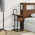 vidaXL Table de chevet Chêne marron Bois d'ingénierie