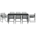 vidaXL Ensemble de salle à manger de jardin 9 pièces en rattan synthétique noir