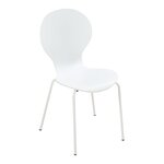 Lot de 4 chaises de salle à manger 85 x 48 x 50 cm moderne design robuste blanc 03_0009816