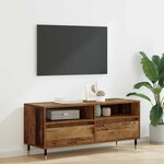 vidaXL Meuble TV avec tiroir Bois Ancien 100 x 34 5 x 44 5 cm