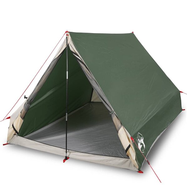 vidaXL Tente de camping en forme de A 2 personne vert imperméable