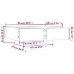 vidaXL Table basse Sonoma gris 90x60x31 cm Bois d'ingénierie