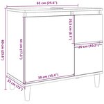 vidaXL Armoire de bain sonoma gris 65x33x60 cm bois d'ingénierie