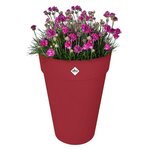 Pot de fleur Loft Urban Rond - Haut 35 - Rouge Ø 33.5 x hauteur 45 cm - Extérieur 100 recyclé