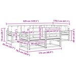 vidaXL Ensemble de canapés d'extérieur 6 pc Blanc et Beige Polyester