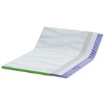 vidaXL Surmatelas Blanc et vert 160 x 200 cm Tissu Jacquard