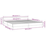 vidaXL Cadre de lit sans matelas gris foncé 200x200 cm tissu