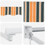 vidaXL Auvent Rétractable Vert et jaune 350 x 250 cm tissu