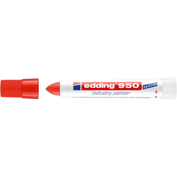 Marqueur Spécial Industrie 950 Rouge Pointe Extra Large 10 mm EDDING
