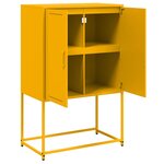 vidaXL Buffet haut jaune moutarde 68 5x38 5x107 cm acier
