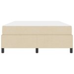 vidaXL Lit à ressorts Crème  Noir 140 x 190 cm Tissu  Bois Engineered
