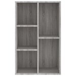 vidaXL Bibliothèque/Buffet sonoma gris 50x25x80 cm bois d'ingénierie