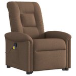 vidaXL Fauteuil de massage inclinable Marron Tissu