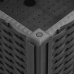 vidaXL Jardinière à roulettes noir 150x80x54 cm PP