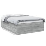 vidaXL Cadre de lit sonoma gris 140x190 cm bois d'ingénierie