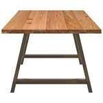 vidaXL Table à manger marron clair bois de chêne massif rectangulaire