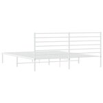 vidaXL Cadre de lit métal sans matelas et tête de lit blanc 193x203 cm