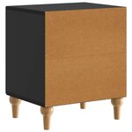 vidaXL Cabinet de chevet 2 pc Noir 43 x 34 5 x 50 cm Bois d'ingénierie