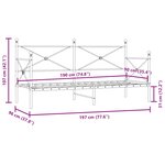vidaXL Lit de repos sans matelas noir 90x190 cm acier