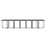 vidaXL Ensemble à manger de jardin coussins 19 Pièces Résine tressée Gris