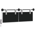 vidaXL Tête de lit suspendue Avec lumière LED Gris nuage Tissu