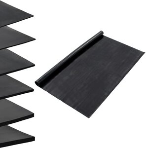 vidaXL Tapis en caoutchouc antidérapant 1 2x5 m 1 mm Lisse