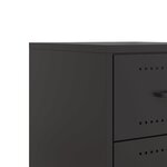 vidaXL Table de chevet noir 36x39x43 5 cm acier