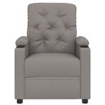 vidaXL Fauteuil inclinable électrique Taupe Tissu