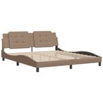 vidaXL Cadre de lit avec tête de lit Cappuccino 180x200 cm Similicuir