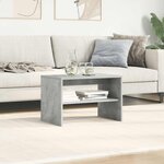 vidaXL Meuble TV gris béton 60x40x40 cm bois d'ingénierie