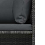 vidaXL Salon de jardin 2 Pièces avec coussins Gris Résine tressée