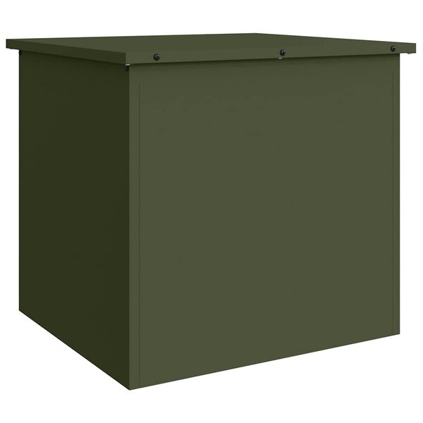 vidaXL Boîte de Rangement Extérieure Vert olive 55 x 50 5 x 50 cm