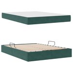vidaXL Lit avec rangement et matelas Vert foncé 140 x 200 cm Velours