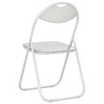 vidaXL Chaise pliante 8 Pièces Blanc 48 x 43 5 x 81 cm Simili cuir