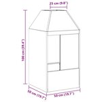 vidaXL Braise Noir 50 x 50 x 100 cm Acier laminé à froid