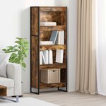 vidaXL Bibliothèque Chêne Fumé 80 x 30 x 155 cm Bois d'ingénierie