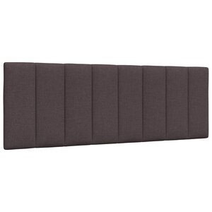 vidaXL Coussin de tête de lit Hanko marron foncé 120 cm tissu