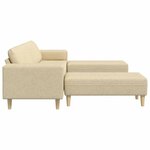 vidaXL Canapé de salon 3 Pièces Crème Polyester
