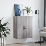 vidaXL Armoire murale sonoma gris 69 5x34x90 cm
