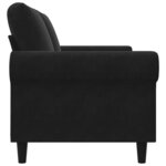 vidaXL Canapé à 2 places Noir 140 cm Velours