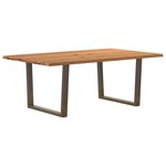 vidaXL Table à manger et bord naturel bois massif chêne