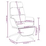 vidaXL Chaise de relaxation avec repose-pied Crème Tissu