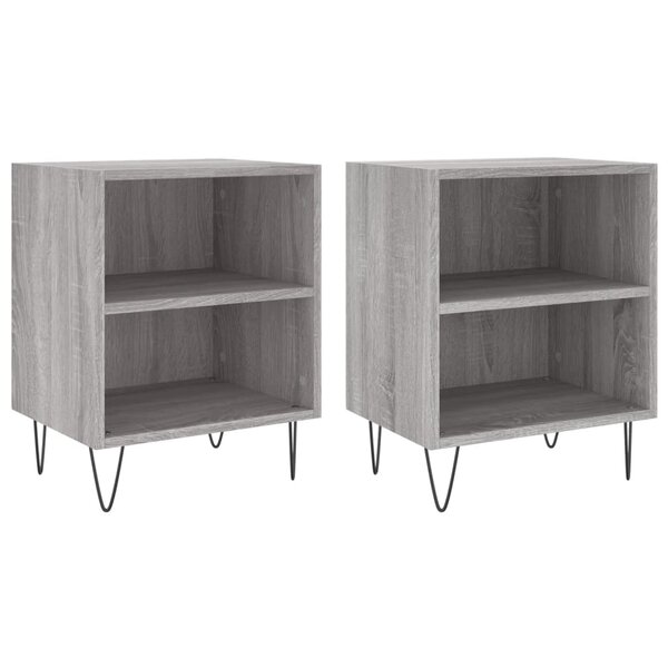 vidaXL Tables de chevet 2 Pièces sonoma gris 40x30x50cm bois d'ingénierie